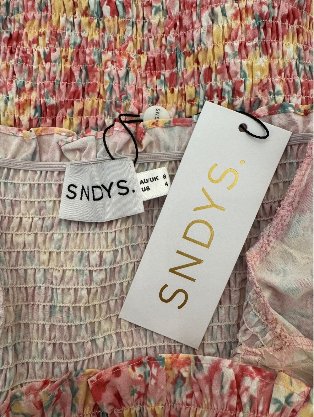SNDYS Floral Smocked Midi Dress - Picture 4 of 5